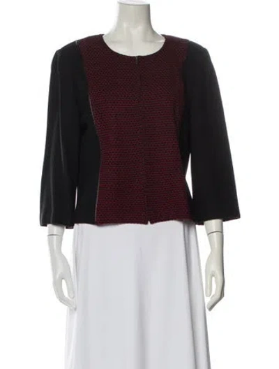 Pre-owned St John Wool Tweed Pattern Evening Jacket In Multi