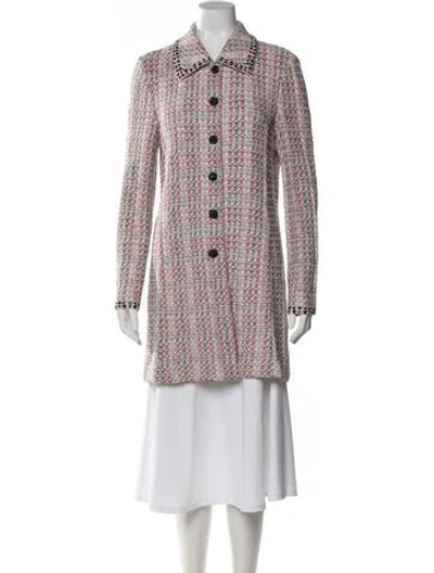 Pre-owned St John Wool Tweed Pattern Jacket In Multi