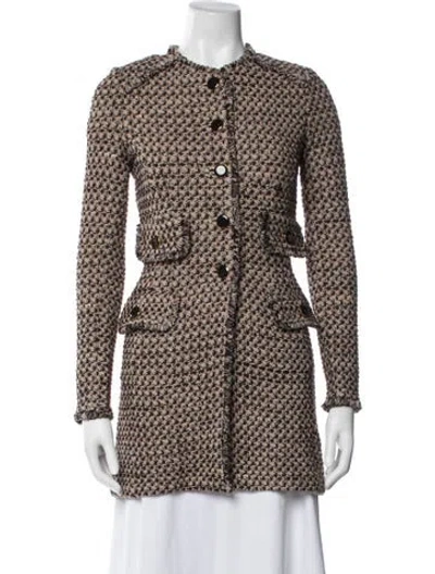 Pre-owned St John Wool Tweed Pattern Jacket In Multi