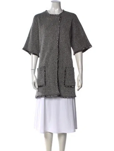 Pre-owned St John Wool Tweed Pattern Sweater In Multi