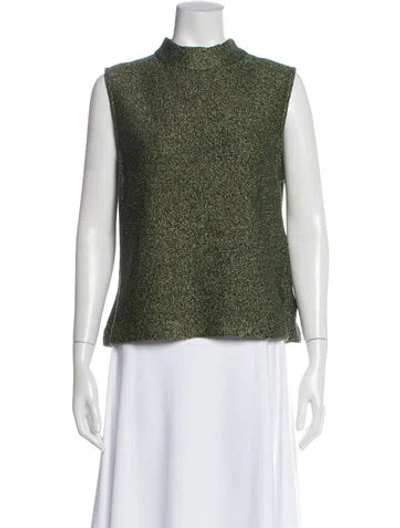 Pre-owned St John Wool Tweed Pattern Top