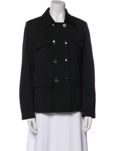 Pre-owned St John Wool Utility Jacket In Black