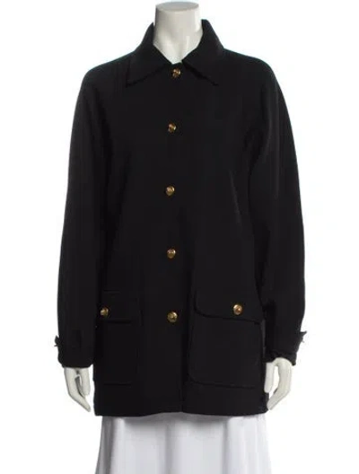 Pre-owned St John Wool Utility Jacket In Black