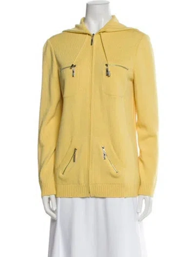 Pre-owned St John Wool Utility Jacket In Yellow