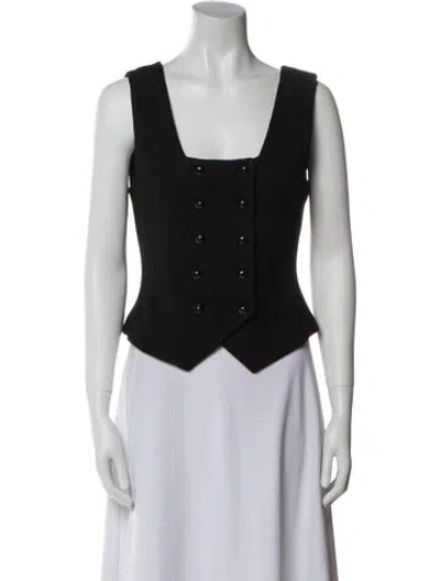 Pre-owned St John Wool Vest In Black