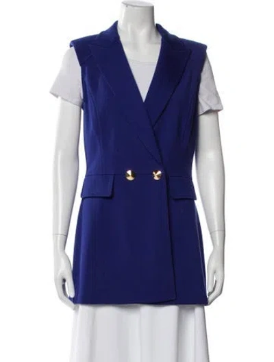 Pre-owned St John Wool Vest In Blue