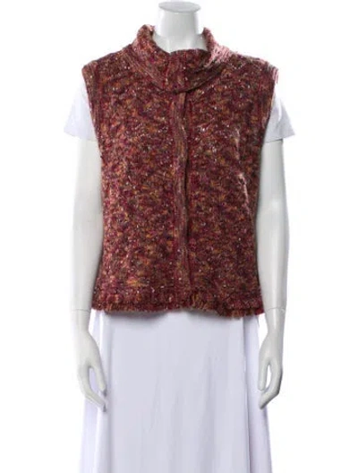 Pre-owned St John Wool Vest In Brown