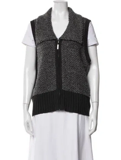 Pre-owned St John Wool Vest In Grey