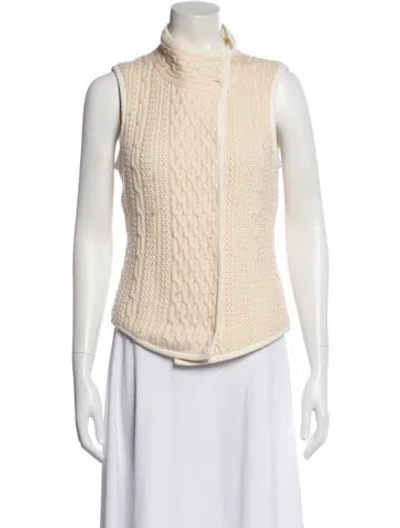 Pre-owned St John Wool Vest In Neutral