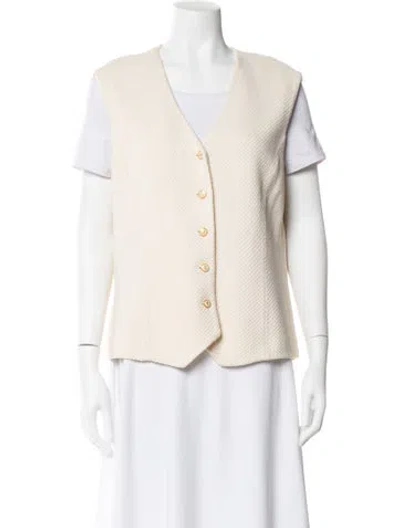Pre-owned St John Wool Vest In Neutral