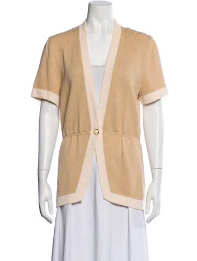 Pre-owned St John Wool Vest In Neutral