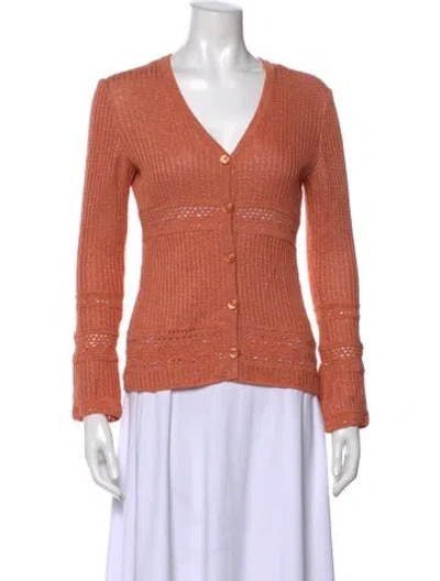 Pre-owned St John Wool V-neck Sweater