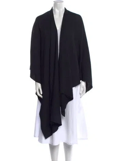 Pre-owned St John Wool V-neck Sweater In Black