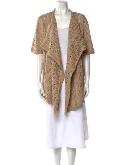 Pre-owned St John Wool V-neck Sweater In Neutral
