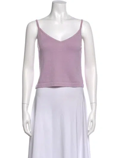 Pre-owned St John Wool V-neck Top In Blue