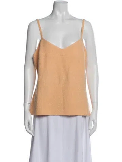 Pre-owned St John Wool V-neck Top W/ Tags In Pink