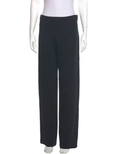 Pre-owned St John Wool Wide Leg Pants In Black