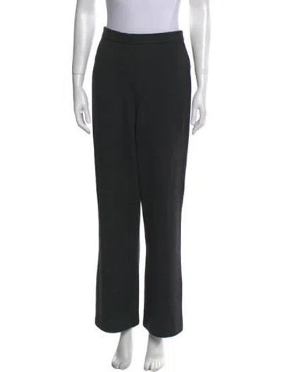 Pre-owned St John Wool Wide Leg Pants In Black