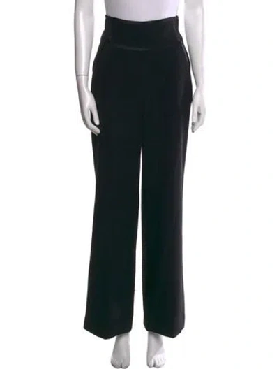 Pre-owned St John Wool Wide Leg Pants In Black