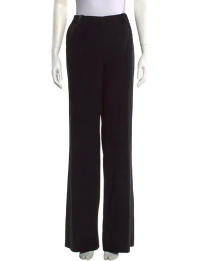 Pre-owned St John Wool Wide Leg Pants In Black