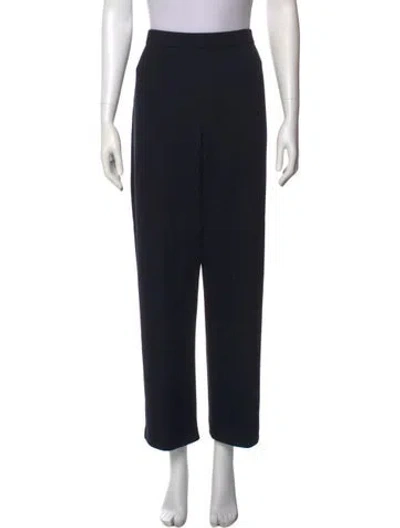 Pre-owned St John Wool Wide Leg Pants In Black
