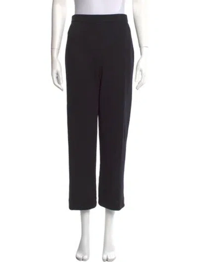 Pre-owned St John Wool Wide Leg Pants In Black
