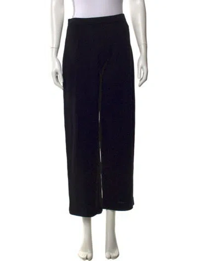 Pre-owned St John Wool Wide Leg Pants In Black