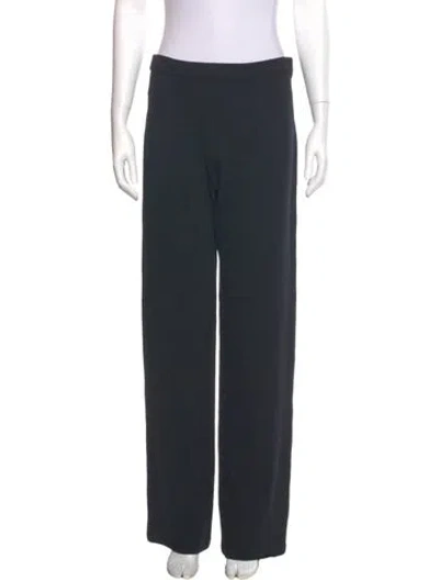 Pre-owned St John Wool Wide Leg Pants In Black