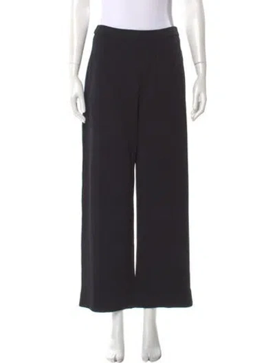 Pre-owned St John Wool Wide Leg Pants In Black