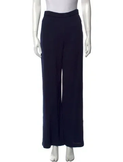 Pre-owned St John Wool Wide Leg Pants In Black