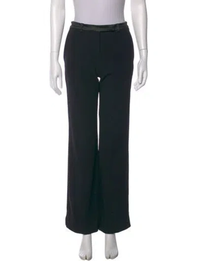 Pre-owned St John Wool Wide Leg Pants In Black