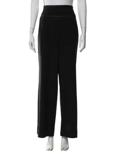 Pre-owned St John Wool Wide Leg Pants In Black