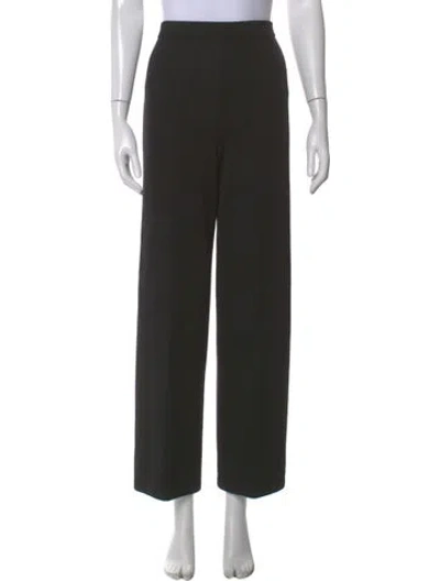 Pre-owned St John Wool Wide Leg Pants In Black