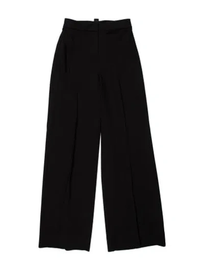 Pre-owned St John Wool Wide Leg Pants In Black