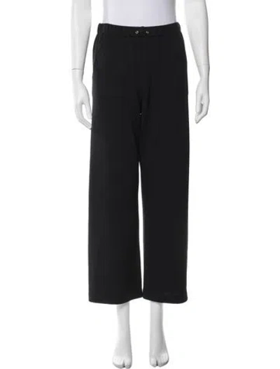 Pre-owned St John Wool Wide Leg Pants In Black