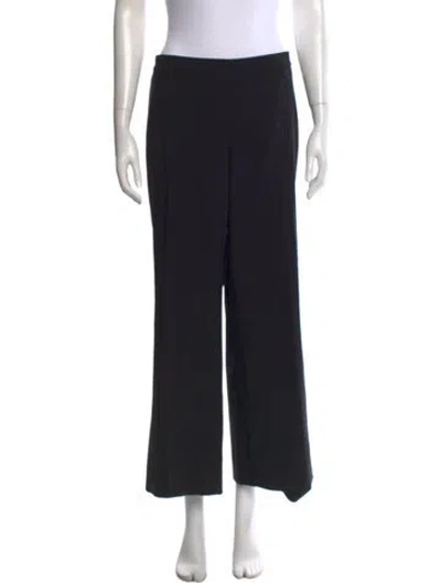 Pre-owned St John Wool Wide Leg Pants In Black