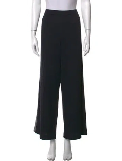 Pre-owned St John Wool Wide Leg Pants In Black