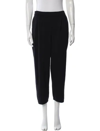 Pre-owned St John Wool Wide Leg Pants In Black