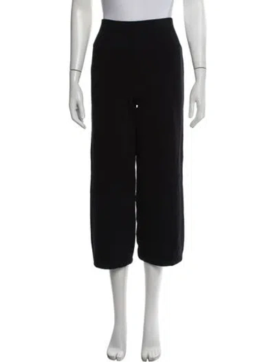 Pre-owned St John Wool Wide Leg Pants In Black