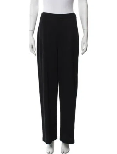 Pre-owned St John Wool Wide Leg Pants In Black