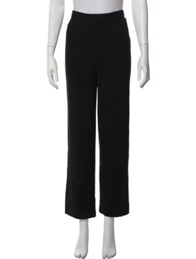 Pre-owned St John Wool Wide Leg Pants In Black