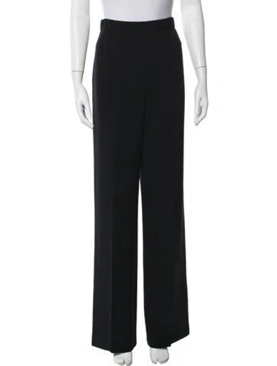 Pre-owned St John Wool Wide Leg Pants In Black
