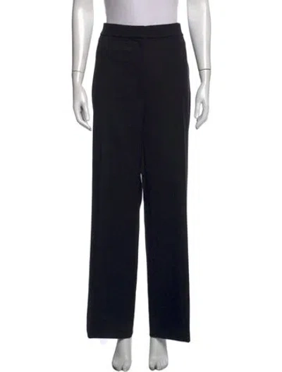 Pre-owned St John Wool Wide Leg Pants In Black