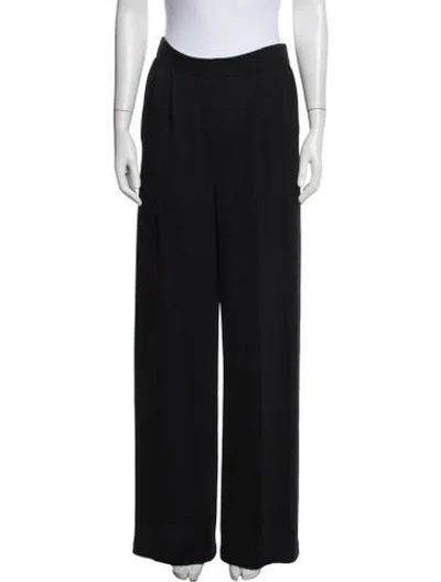 Pre-owned St John Wool Wide Leg Pants In Black
