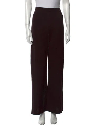 Pre-owned St John Wool Wide Leg Pants In Blue