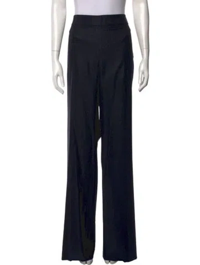 Pre-owned St John Wool Wide Leg Pants In Blue