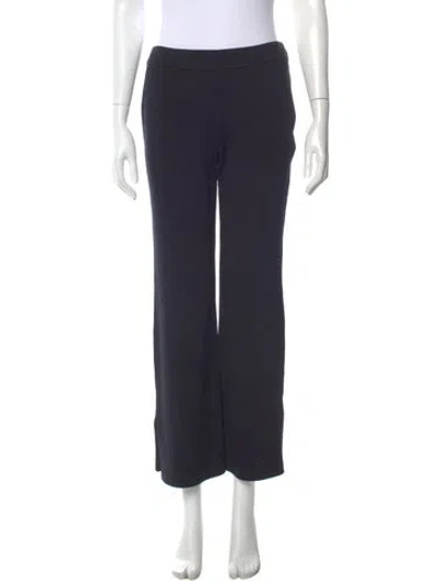 Pre-owned St John Wool Wide Leg Pants In Blue