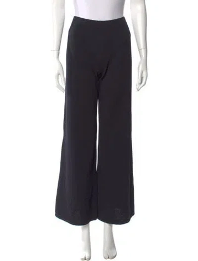 Pre-owned St John Wool Wide Leg Pants In Blue