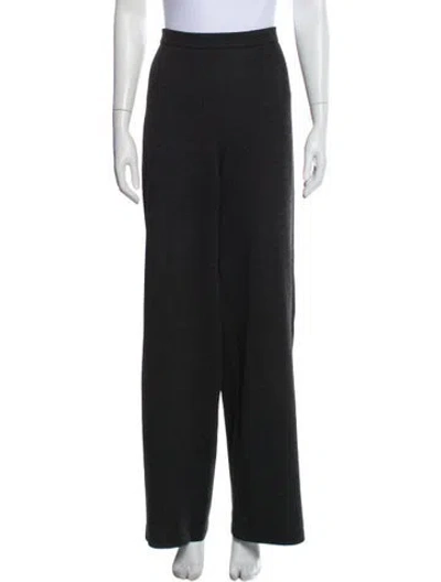 Pre-owned St John Wool Wide Leg Pants In Blue