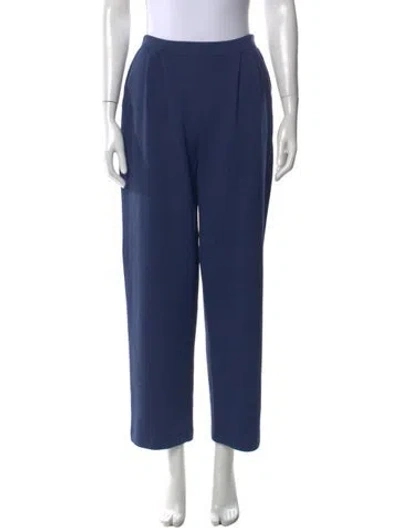 Pre-owned St John Wool Wide Leg Pants In Blue